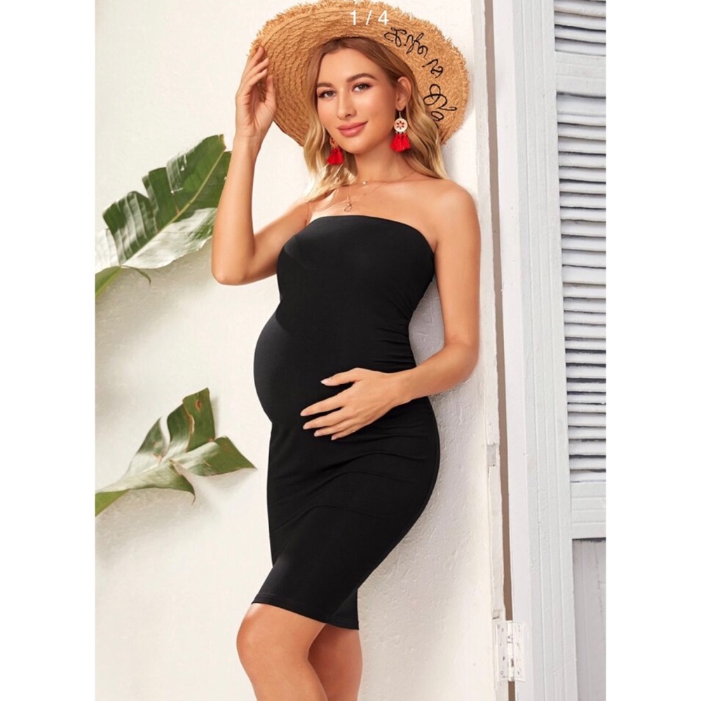 SHEIN *MATERNITY* Solid Tube Dress